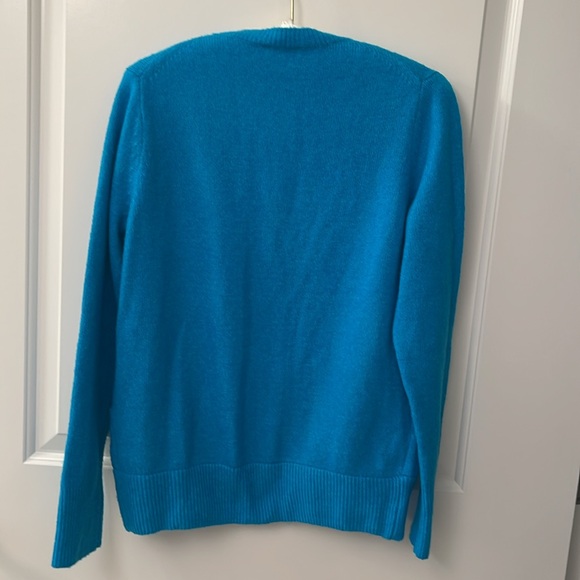 VINCE CAMUTO V Neck Sweater/Pull Over/ Turquoise/ long Sleeve - Picture 6 of 10